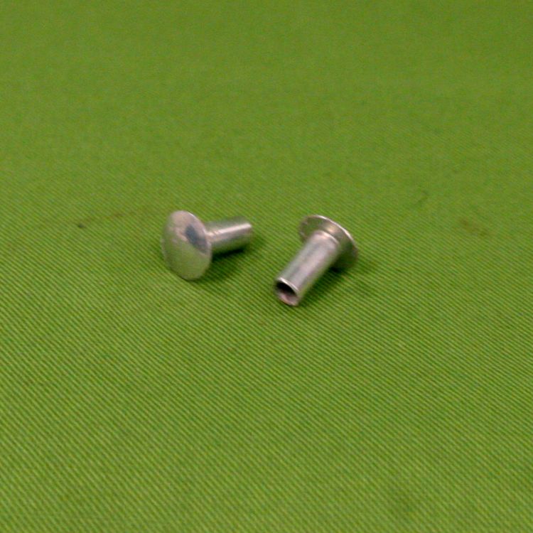 Steel Zinc Truss Head Semi-tubular Rivets 3/16"X3/16" THTR316316-100pcs 