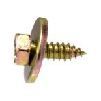 M6.3 x 18 Hex Head Sems Screws with Free Spinning Washer (#14 x 23/32) Yellow Zinc (25 pieces per pa