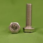 M3 x 0.5 x 6 Hex Head Cap Screws A2 Stainless Din 933