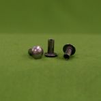 5/32 x 11/32 x 5/16 Oval Head Rivets Semi Tubular Steel Plain
