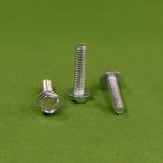 1/4-20 X 2 Slotted Indented Hex Washer Head Machine Screws Zinc