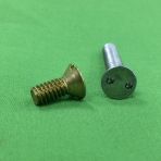 8-32 X 5/16 Spanner Flat Head Machine Screws Undercut Brass (Snake Eyes) Tamperproof